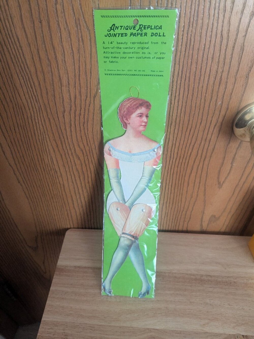 Vintage Victorian Articulated Paper Doll‎ 14" Shackman Antique Replica -New